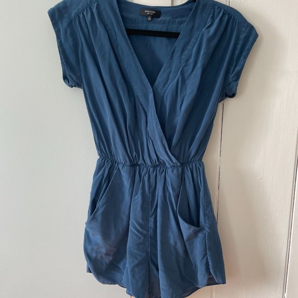 COPY - Aritzia Babaton Deep Blue Romper 100% Silk - Picture 3 of 8